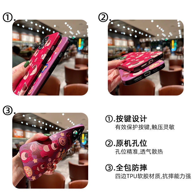 Ốp Điện Thoại Mềm Chống Sốc In Hình Gấu Hoạt Hình Phong Cách Mới Cho Apple Iphone 11 13 12pro XR XSMAX 8plus