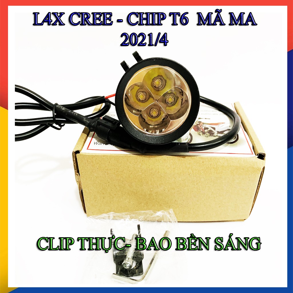 Đèn Trợ Sáng L4X Chíp Cree Chống Nước Tuyệt Đối