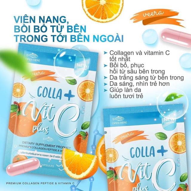 VIÊN UỐNG TRẮNG DA COLLA+ VIT C PLUS