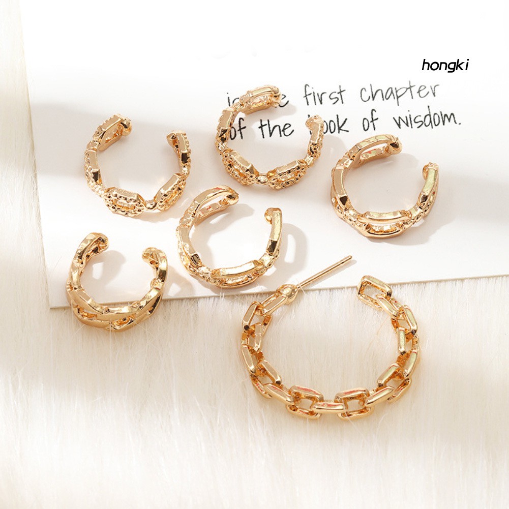 (Hàng Mới Về) Set 6 Khuyên Vành Tai Thời Trang Cá Tính Cho Nữ