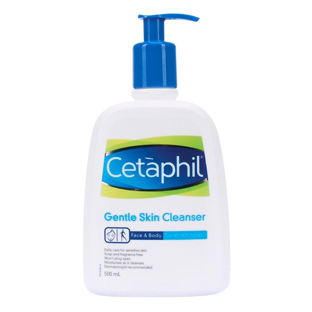 Sữa Rửa Mặt Cetaphil Gentle Skin Cleanser Làm Sạch Dịu Nhẹ, An Toàn Cho Mọi Loại Da (Chai 500ml)