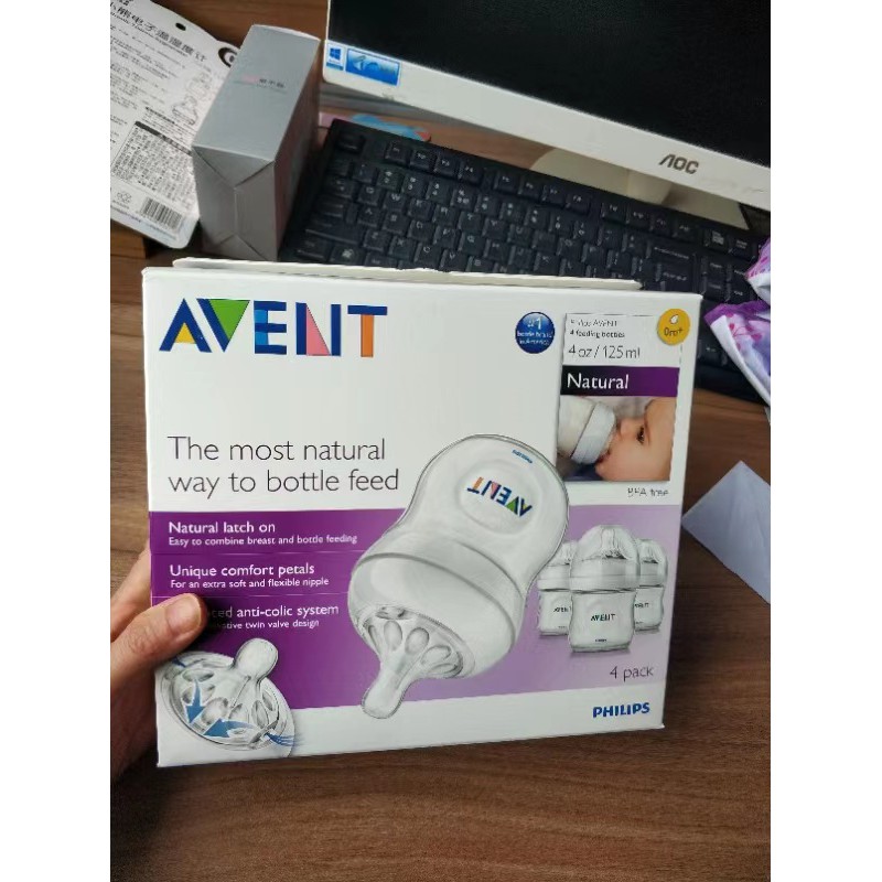 Bình Tự Nhiên Philips Avent (125ml / 4oz) [Gói Đôi] SCF690/