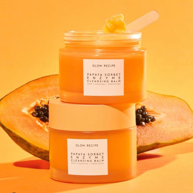 [SẴN] SÁP TẨY TRANG CHIẾT XUẤT ĐU ĐỦ GLOW RECIPE PAPAYA SORBET ENZYME CLEANSING BALM 100ml (Bill Mỹ)