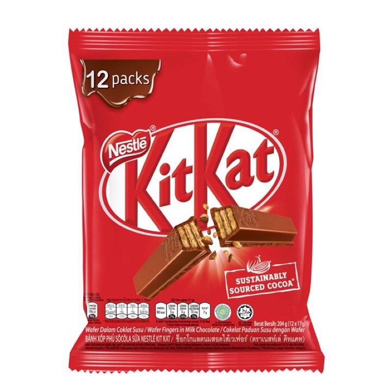 Bịch 12 Pack Bánh Kitkat Chocolate 204gr