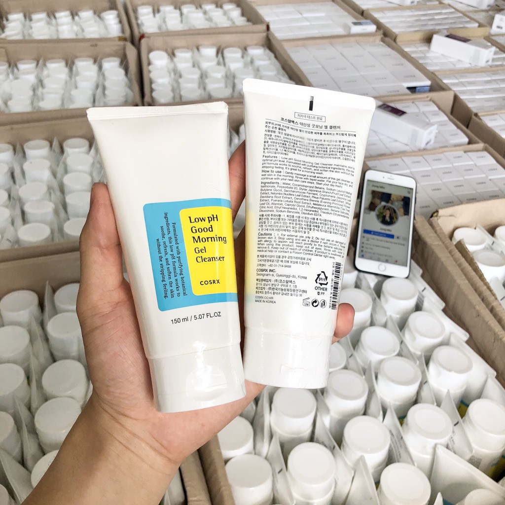 Sữa Rửa Mặt Dịu Nhẹ Dạng Gel COSRX Low pH Good Morning Gel Cleanser 50ml+150ml
