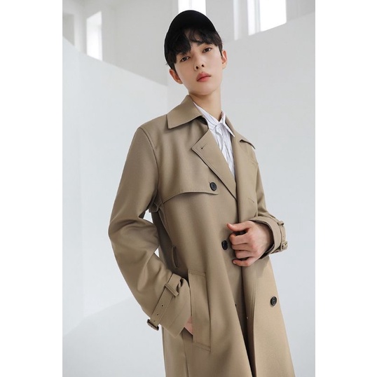 Áo Khoác Măng Tô Dáng Dài Cao Cấp Basic Cho Nam