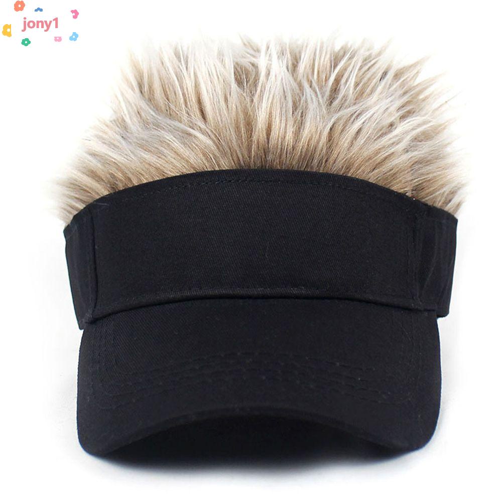 Mũ beanie cotton giả tóc dựng ngắn cá tính hiphop hài hước ngoài trời cho nam nữ