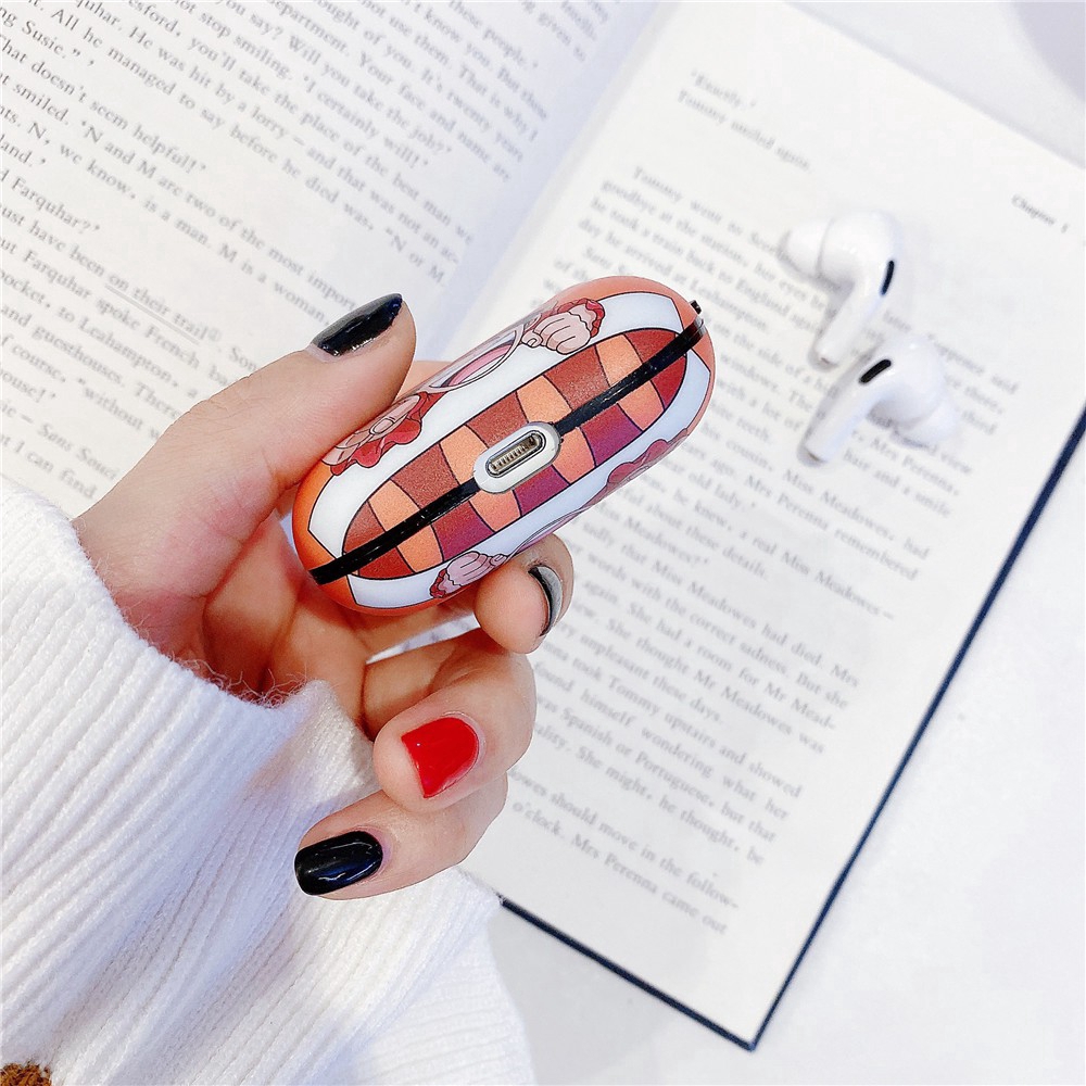 Vỏ Bảo Vệ Hộp Sạc Tai Nghe Airpods Pro/ 3 Bằng Silicon Họa Tiết Hoạt Hình One Piece Luffy Zoro Dễ Thương