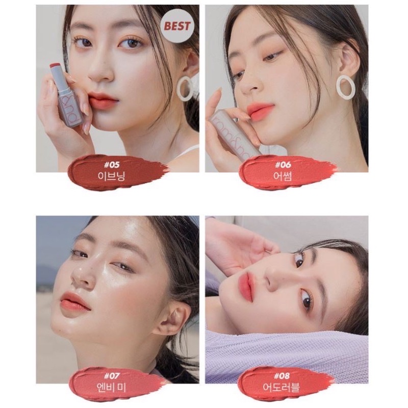 [Shell Beach Nude Collection] Son thỏi Romand New Zero Matte Lipstick 3g