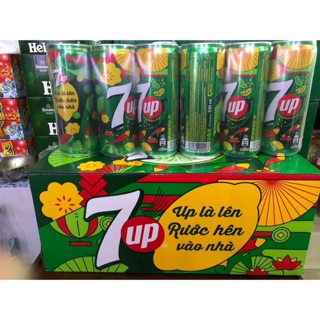 Thùng 7up lon thùng 24 lon 330ml