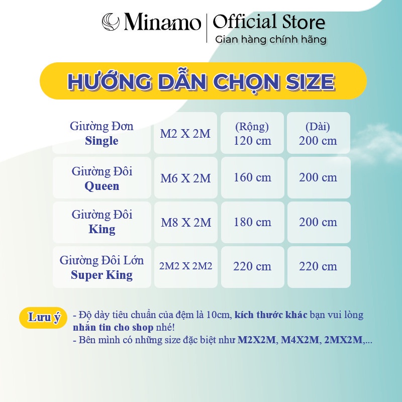 Chiếu Điều Hòa Cao Su Non Latex Loại 1 Minamo Nhiều Mẫu Mã, Mềm Mại, Thoáng Khí - Bảo Hành Chính Hãng Minamo