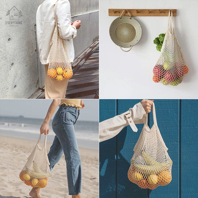 Túi lưới tiện dụng đựng hoa quả thân thiện với môi trường, phụ kiện thời trang, đạo cụ chụp ảnh, decor vintage