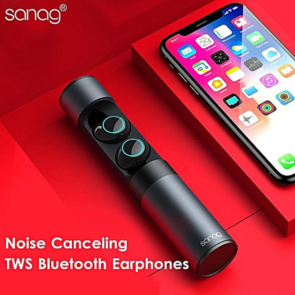 Tai Nghe Bluetooth Không Dây True Wireless Sanag J1 Chống nước IPX7- Cảm ứng chạm cao cấp Kèm hộp sạc -dc3710