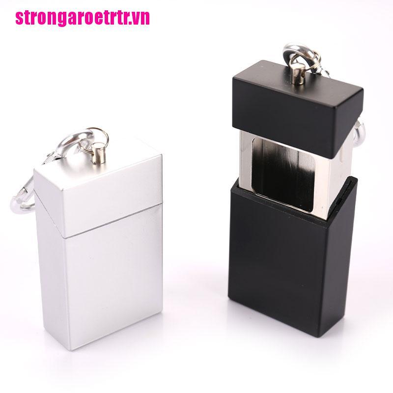 Gạt Tàn Thuốc Mini Bằng Kim Loại Có Nắp Và Móc Khóa Thời Trang