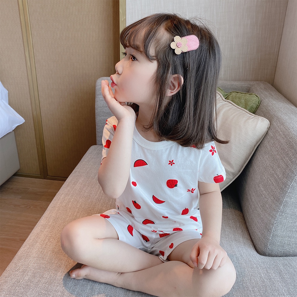 Bộ quần áo cộc tay bé gái 27HOME - Bộ quần áo trẻ em