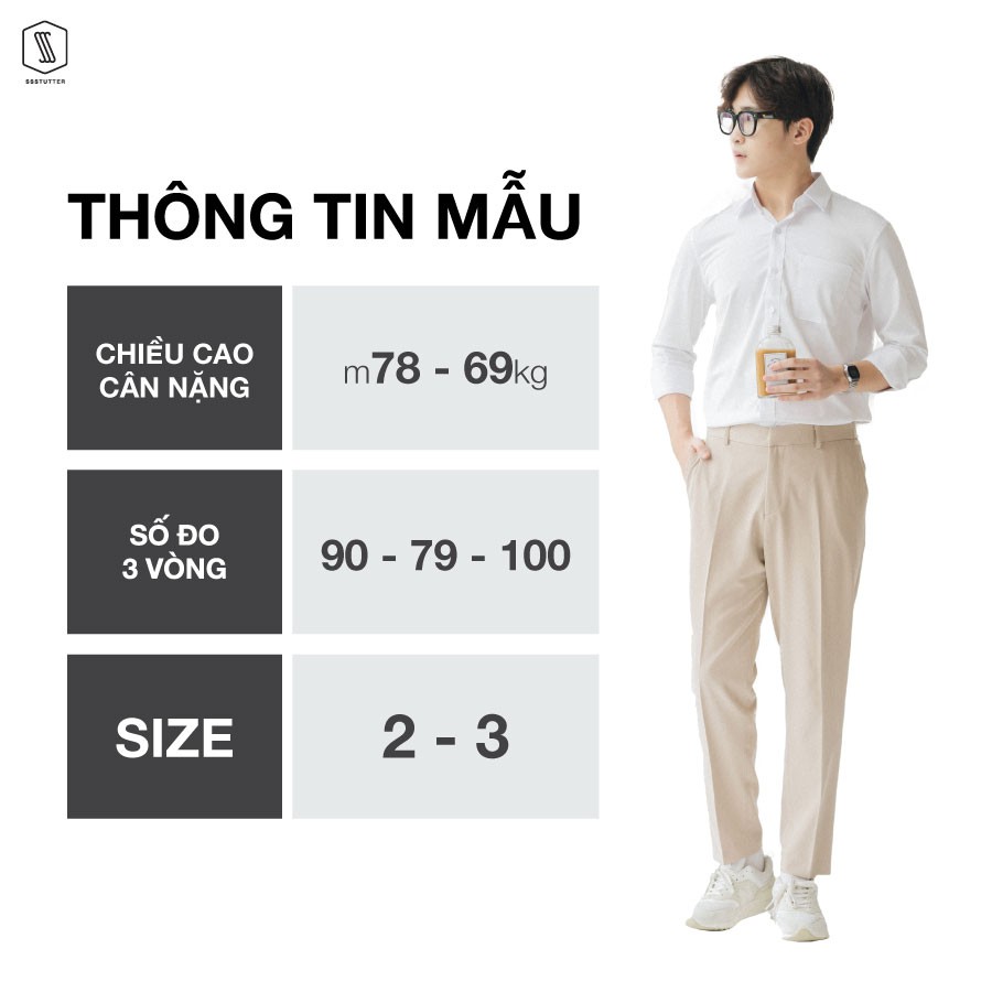 Áo sơ mi nam SSSTUTTER dài tay có túi ngực vải bamboo thoáng mát classic shirt | BigBuy360 - bigbuy360.vn