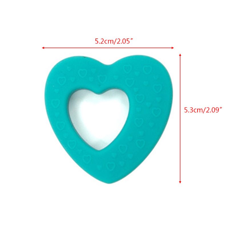 Đồ Chơi Ngậm Nướu Hình Trái Tim Bằng Silicone Dành Cho Trẻ Em