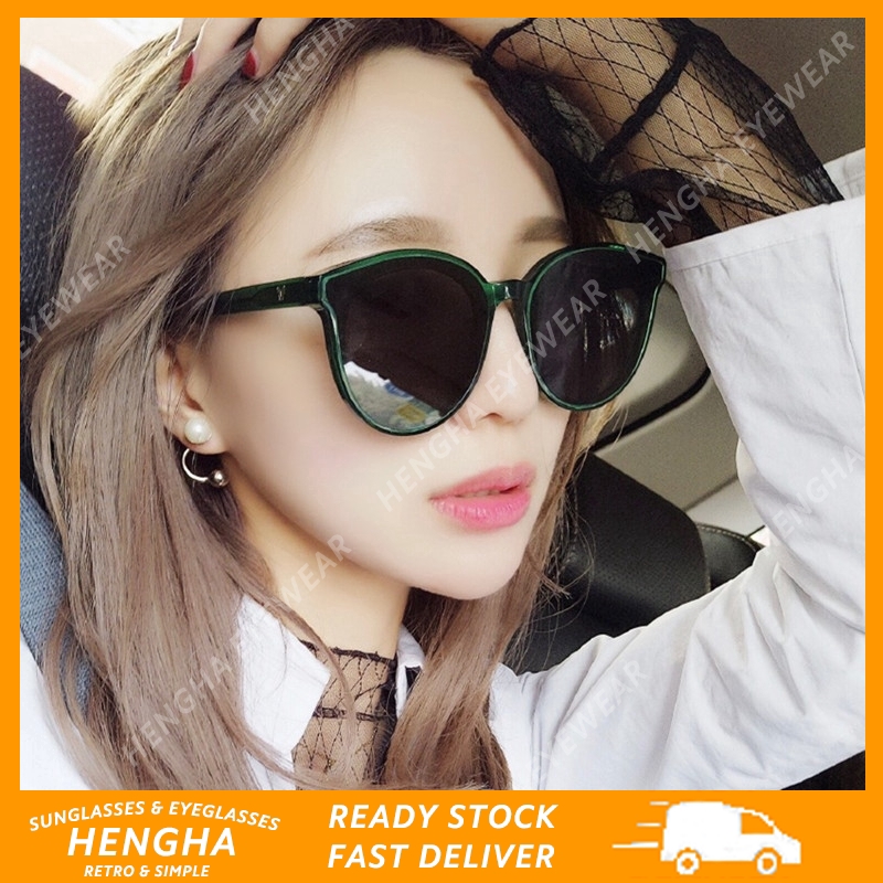 Kính mát gọng mắt mèo tròn phong cách Hàn Quốc thời trang
