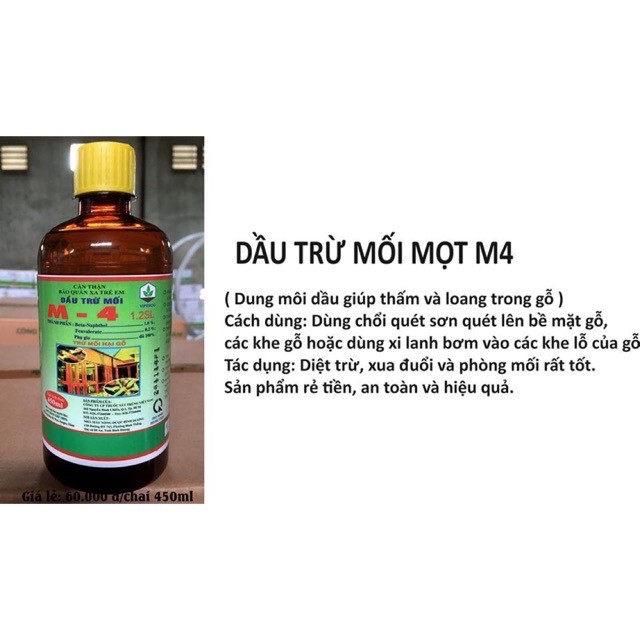 Thuốc mối mọt M4, Dầu trừ mối M-4