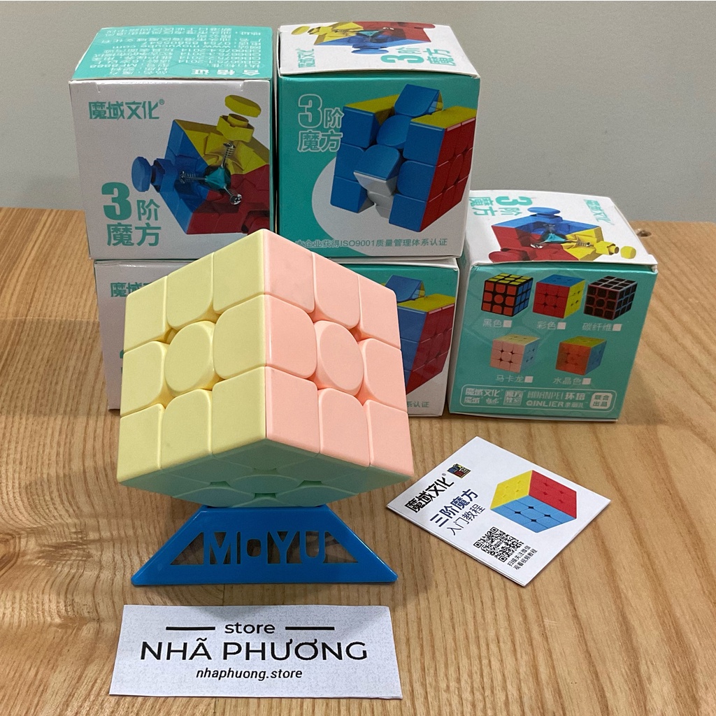 Rubik 3x3 MOYU màu MACARON Rubic 3 Tầng