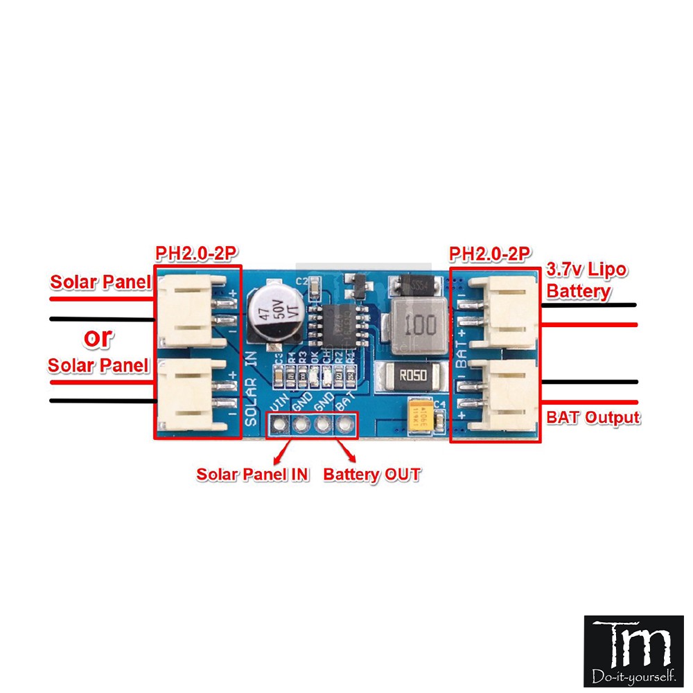 Mạch Sạc Pin Lithium Từ Pin Năng Lượng Mặt Trời MPPT 12V 2A