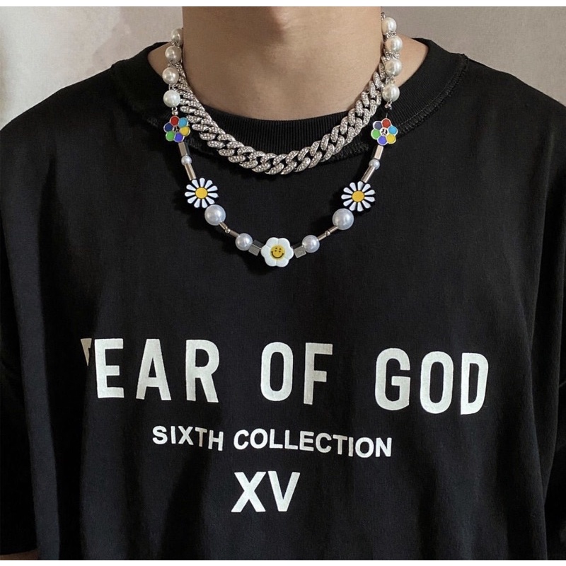 Vòng cổ hình mặt cười xúc xắc hiphop kim loại , tay mặt cười xúc xắc, dây chuyền mặt cười xúc xắc hiphop (VC25).