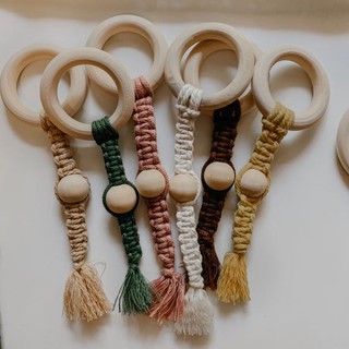 Hạt gỗ phụ kiện làm macrame