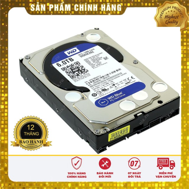 [TEM SPC] HDD Gắn Trong 6TB WD BLUE Ổ Cứng 3.5 inches Dung Lượng 6TB Hàng Chính Hãng WD | BigBuy360 - bigbuy360.vn