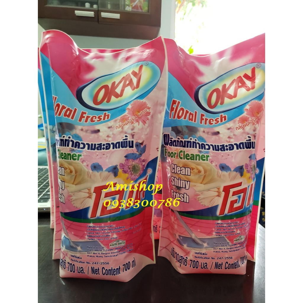 Nước lau sàn Okay Thái Lan-túi 700ml