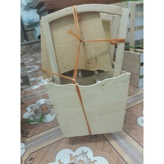 giỏ gỗ cắm hoa