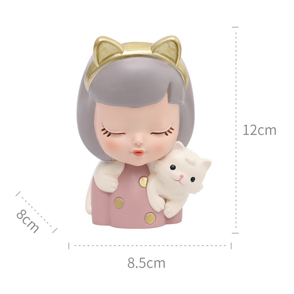 Chậu Cây Nhỏ Hình Cô Gái Dễ Thương