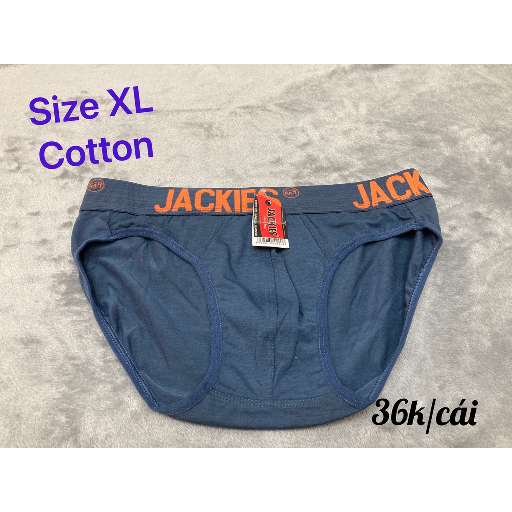 Quần lót Nam tam giác Cotton & thun lạnh JACKIES Size XL - Quần sịp Nam cao cấp chính hãng công ty.