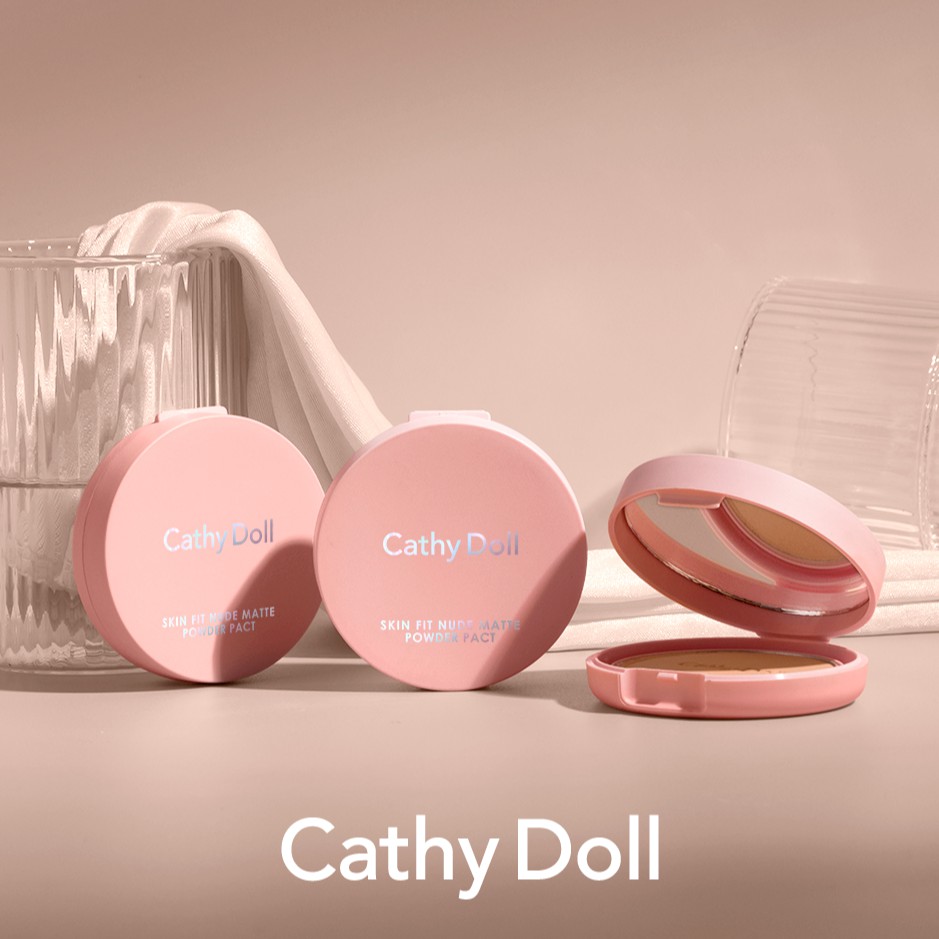 Phấn phủ Cathy Doll Skin Fit Nude Matte Powder Pact SPF30 PA+++ 12g