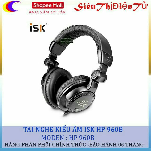 Tai nghe kiểm âm ISK HP 960B (Hàng chuẩn)