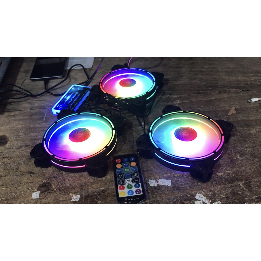 Fan tản nhiệt Coolmoon M1 RGB - 16 Triệu Màu, 366 Hiệu Ứng - Quạt tản nhiệt máy tính