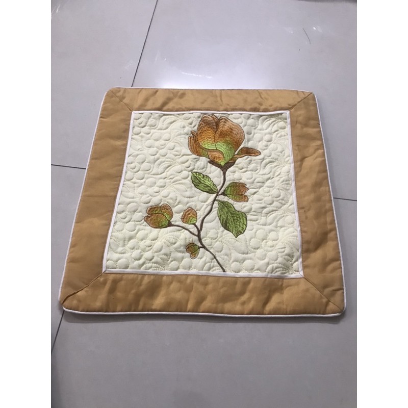 1 chiếc vỏ gối vuông satin thêu | BigBuy360 - bigbuy360.vn