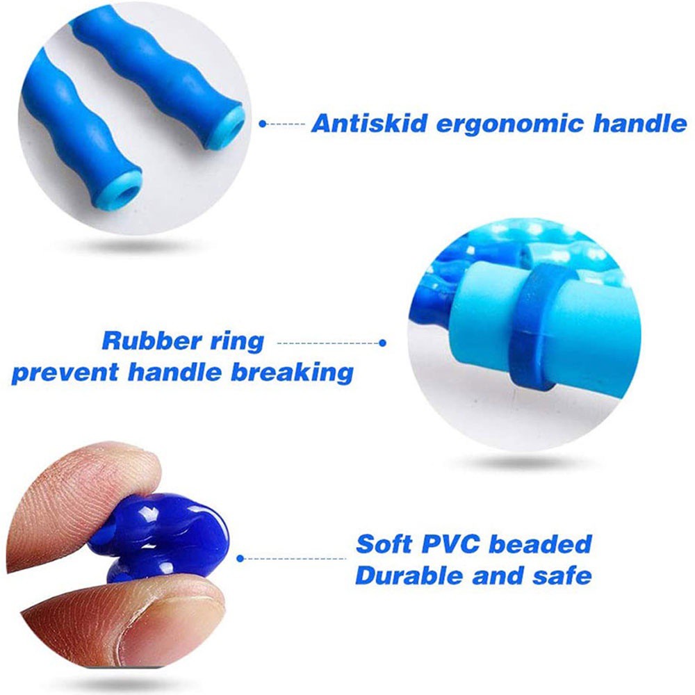 Dây nhảy tập thể dục xỏ hạt cườm nhiều màu sắc có thể điều chỉnh tiện dụng cho trẻ nhỏ
