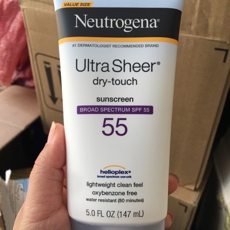 Kem chống nắng hàng ngày  Neutrogena Ultra Sheer Dry-Touch SPF 55