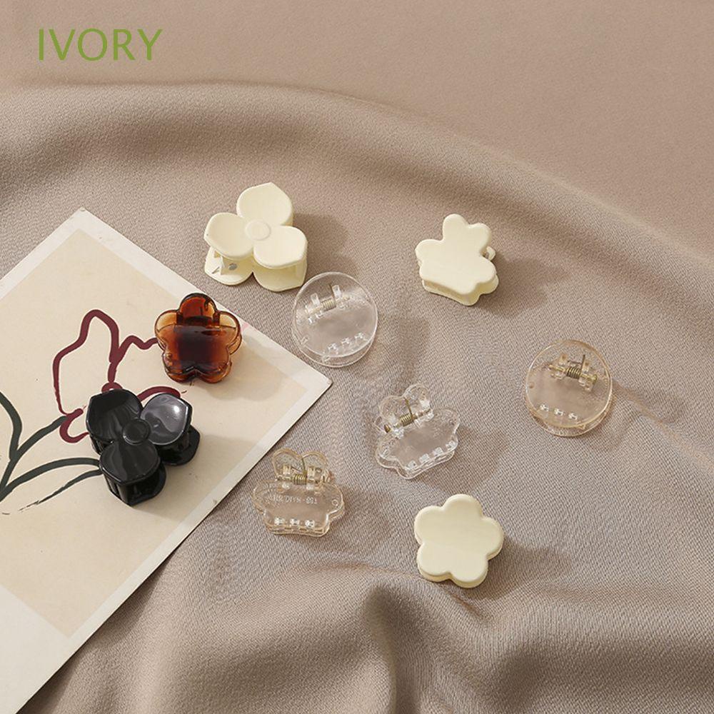 Kẹp tóc mini hình tròn bằng acrylic in họa tiết hổ phách dễ thương phong cách Hàn Quốc thời trang cho nữ