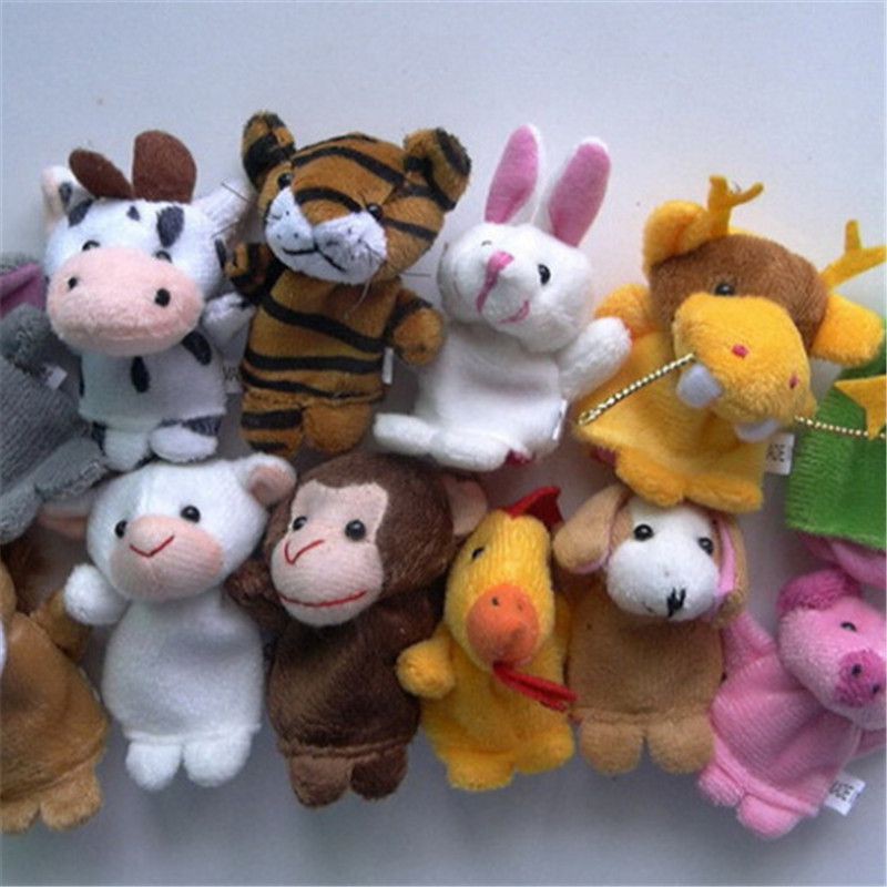 Set 12 Con Rối Ngón Tay Hình Động Vật Đáng Yêu