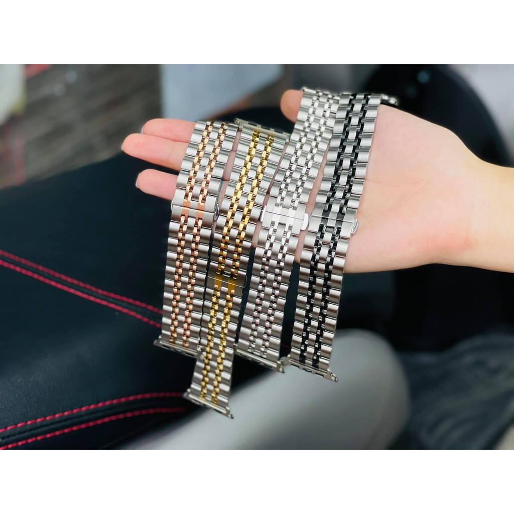 Dây thép rolex phối màu cực đẹp dành cho apple watch series 1/2/3/4/5/6/se