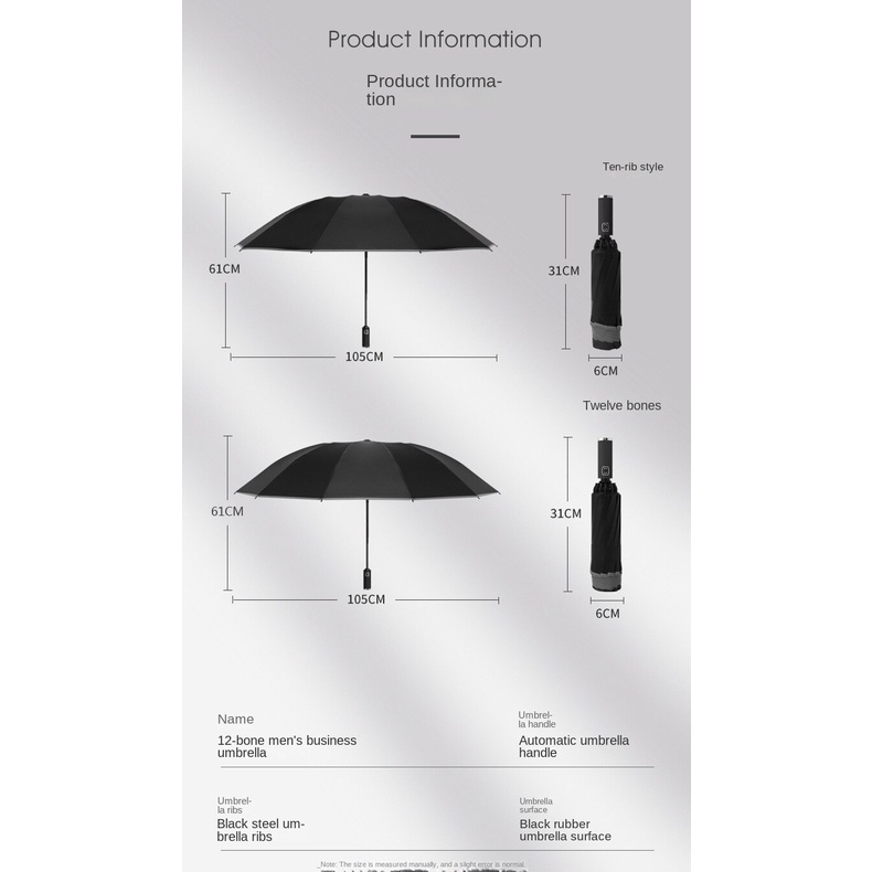 Dù Che Nắng Tự Động Phản Quang Chất Liệu Vinyl Cao Cấp