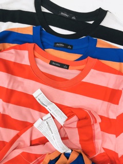 Áo thun kẻ sọc croptop