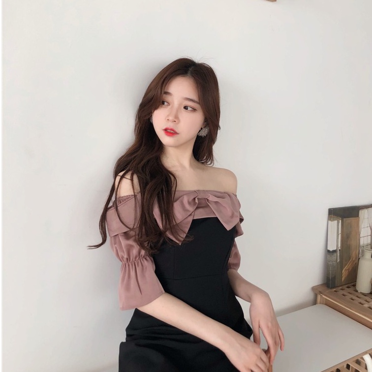 Đầm chữ a trễ vai mini Emilyshop