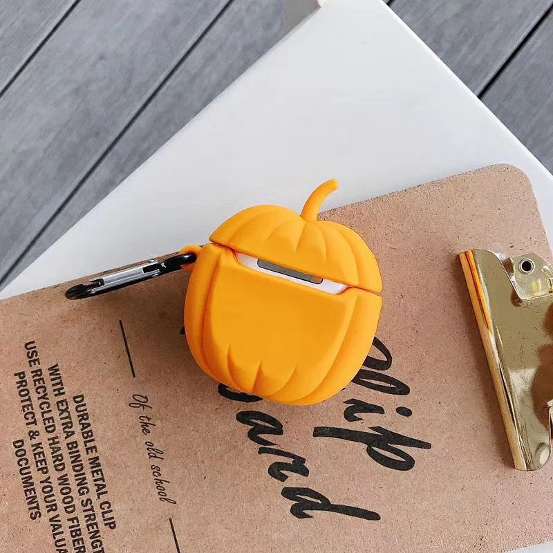 Airpods case, Ốp bảo vệ dành cho Airpods 1/2  - Bí Ngô Halloween