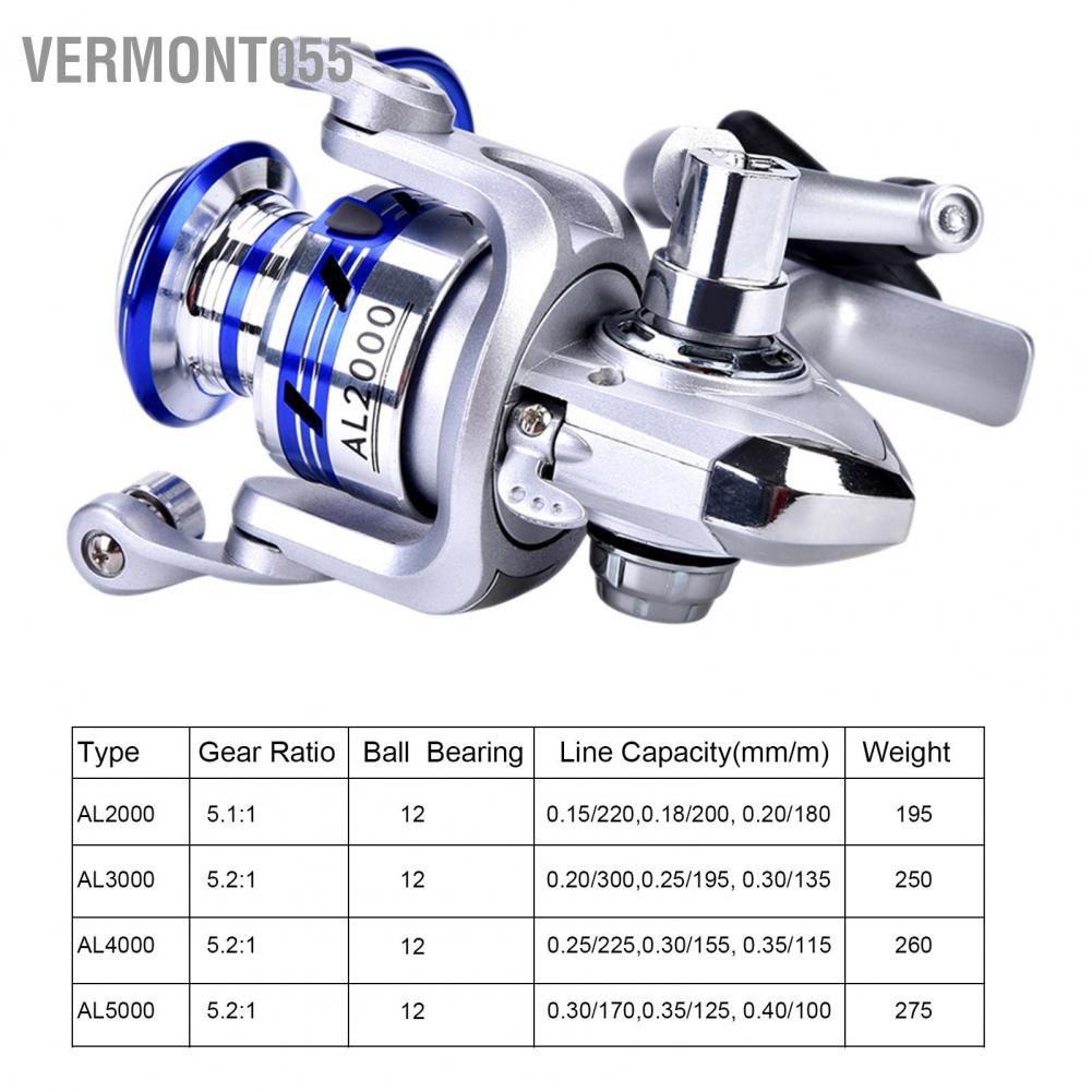 Hàng Hot Nước mặn Kim loại nước ngọt Hạng nặng Đúc nhẹ Máy quay đánh cá Phụ kiện phụ kiện Hàng giao ngayVermont055