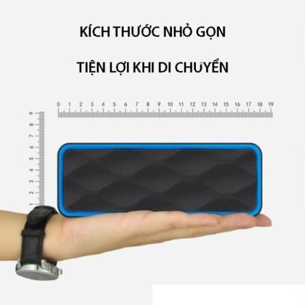 Loa Bluetooth Nghe Nhạc Không Dây A2DP Vỏ Kim Loại, Bass Hay, Kết Nối Usb, Thẻ Nhớ Cổng 3.5