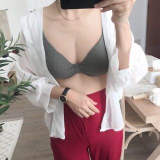 Áo Lót Bra Nữ Không Gọng Cotton Tăm Phối Nơ Hàng Đẹp Không Dây Có Đệm Nâng Ngực Gợi Cảm 308, 9932