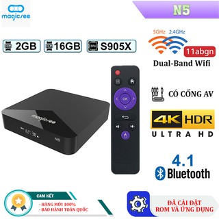 Android tivi box magicsee n5 - dual wifi - ram 2gb - bộ nhớ 16gb - android tivi - bảo hành 1 năm