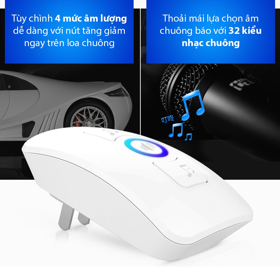 Chuông không dây nút bấm nhỏ Kenrui KR-M525